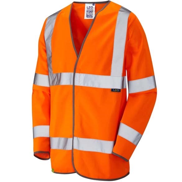 LEO WORKWEAR SHIRWELL ISO 20471 Cl 3 Sleeved Waistcoat