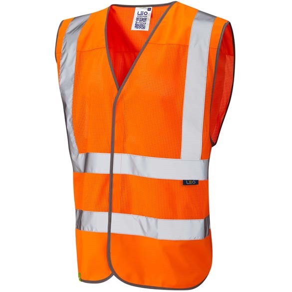 LEO WORKWEAR ARLINGTON ISO 20471 Cl 2 Coolviz Waistcoat